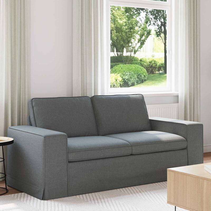 vidaXL Sofa Dark Grey in Fabric - Dark grey-55.12 in