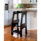 preview thumbnail 11 of 14, Guidecraft Step-up Kitchen Helper Grey Kids Stepstool