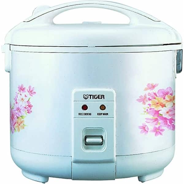 Tiger JNP0550FL 3Cup Rice Cooker and Warmer, Floral White Bed Bath