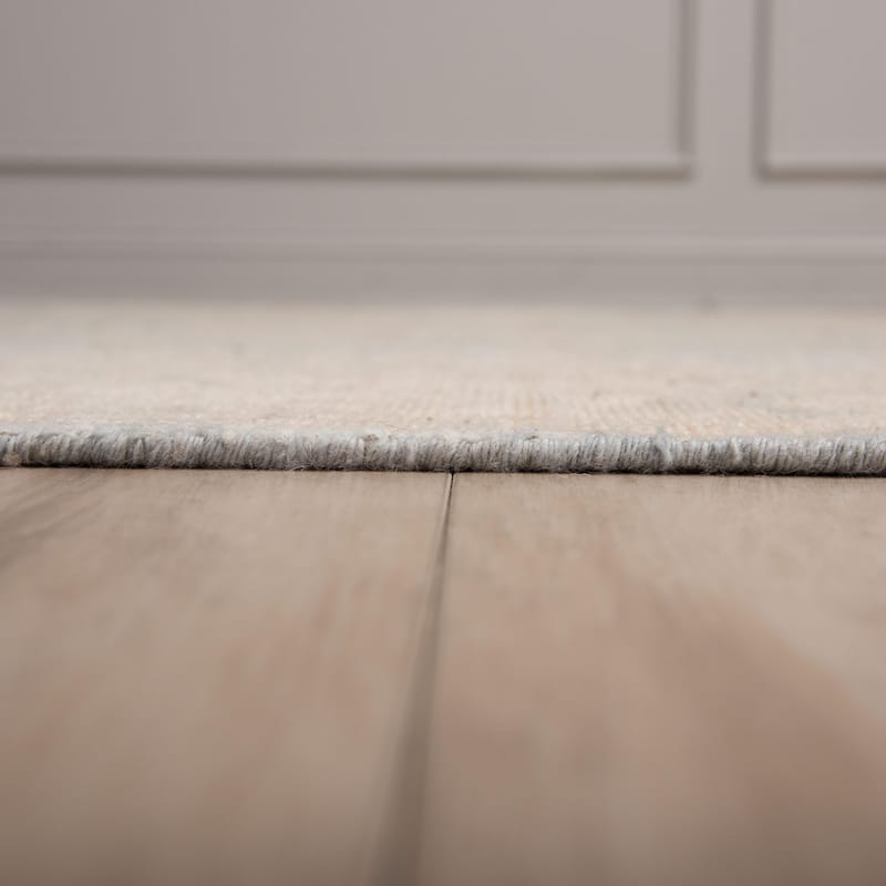 Alora Decor Southwesteren Hand-knotted Bordered Blue Rug