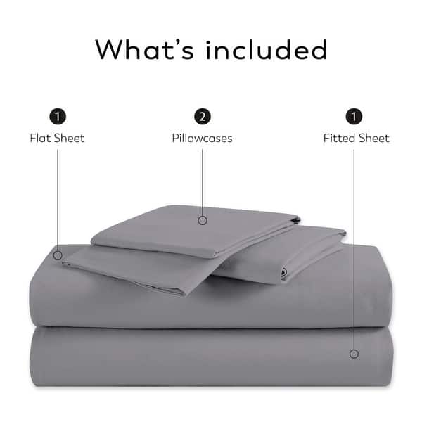 dimension image slide 4 of 8, Color Sense 1200TC Premium Cotton-Blend Wrinkle-Resistant Sheet Set