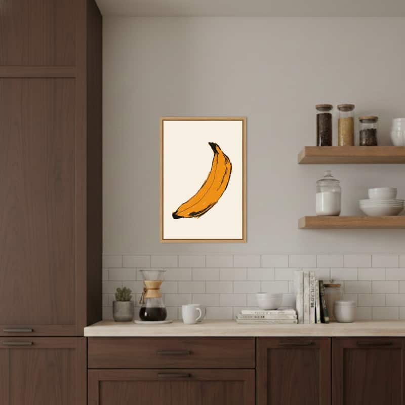 Banana by Studio Jkn (16 x 23 in.), Framed Canvas Wall Art Print