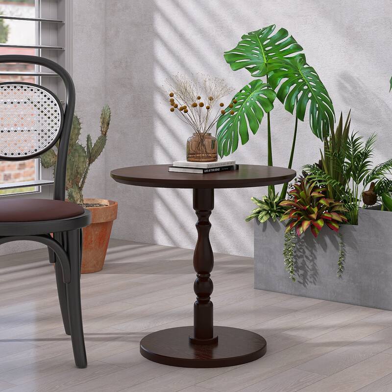 GDF Studio - Corvin 23" Modern Round Wooden Accent Table