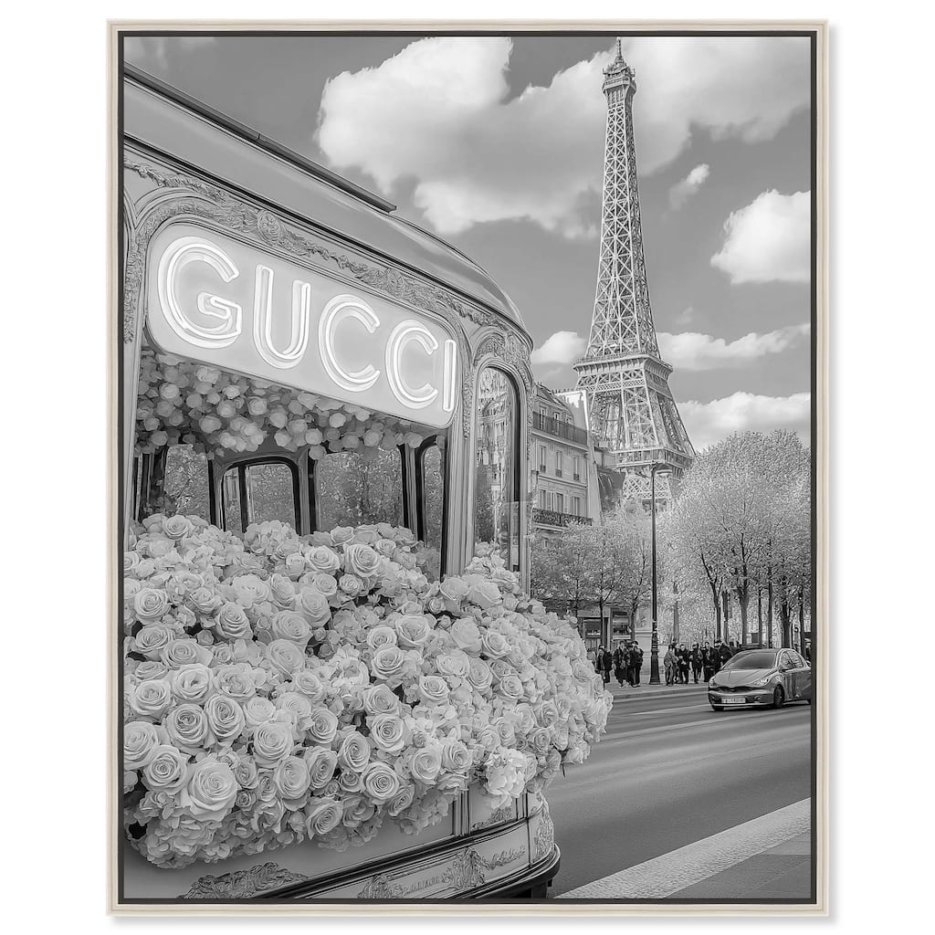 Dreamy Fashion Bus Noir Canvas by Art Remedy