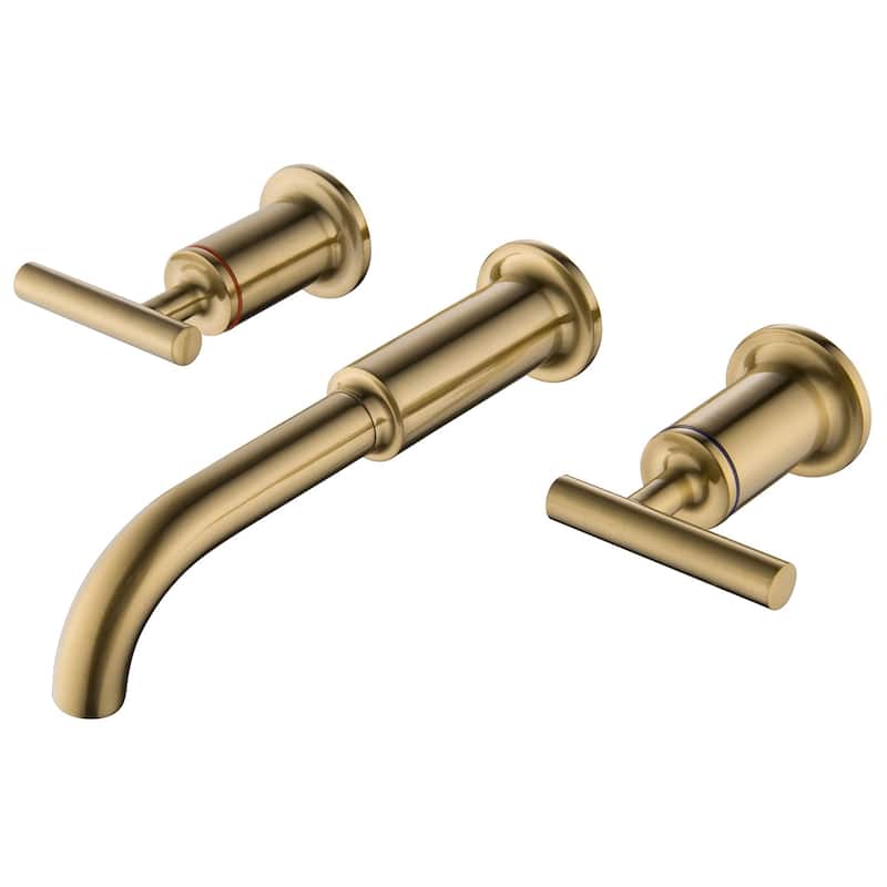 Double Handle into wall Bathroom Faucet With Double Handles