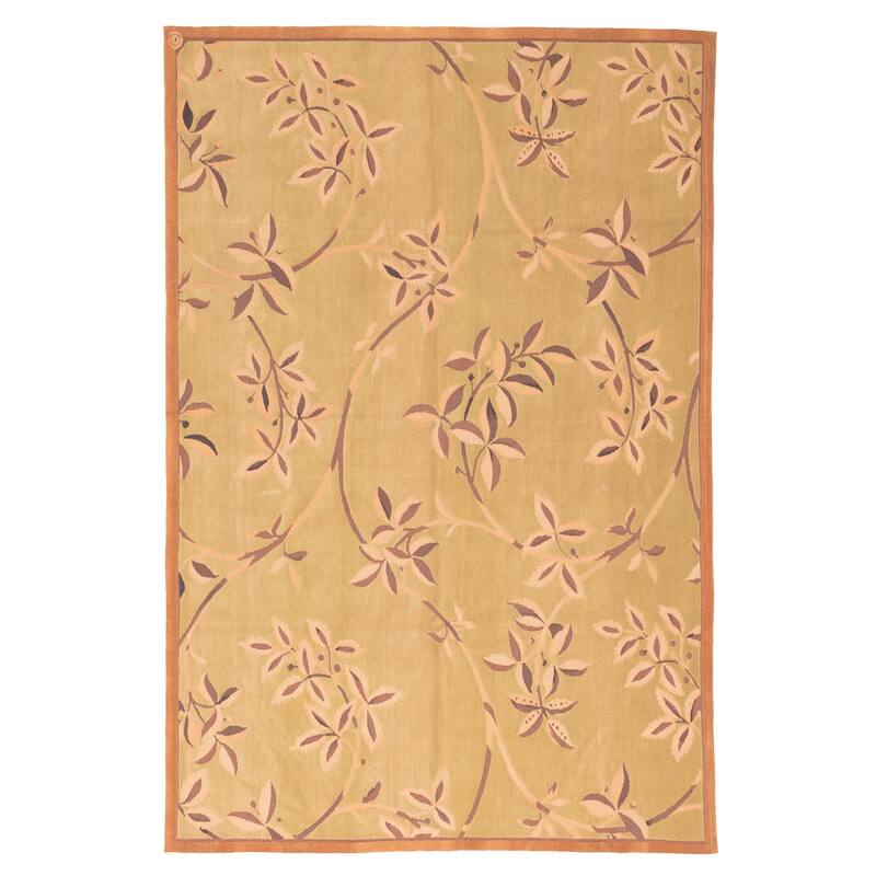 ECARPETGALLERY Hand-knotted Opulence Olive Wool Rug - 6'1 x 9'0