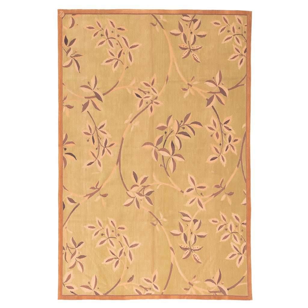 ECARPETGALLERY Hand-knotted Opulence Olive Wool Rug - 6'1 x 9'0