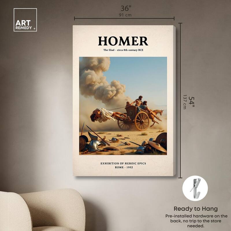 Iliad Illustrated Canvas by Art Remedy, Gallery Wrapped