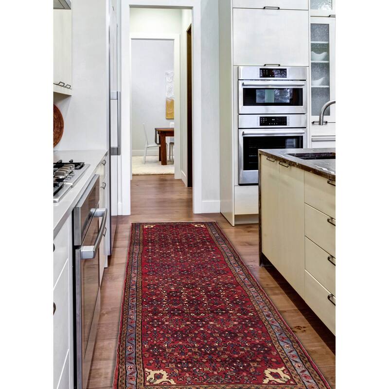 ECARPETGALLERY Hand-knotted Andelz Red Wool Rug - 2'11 x 10'7