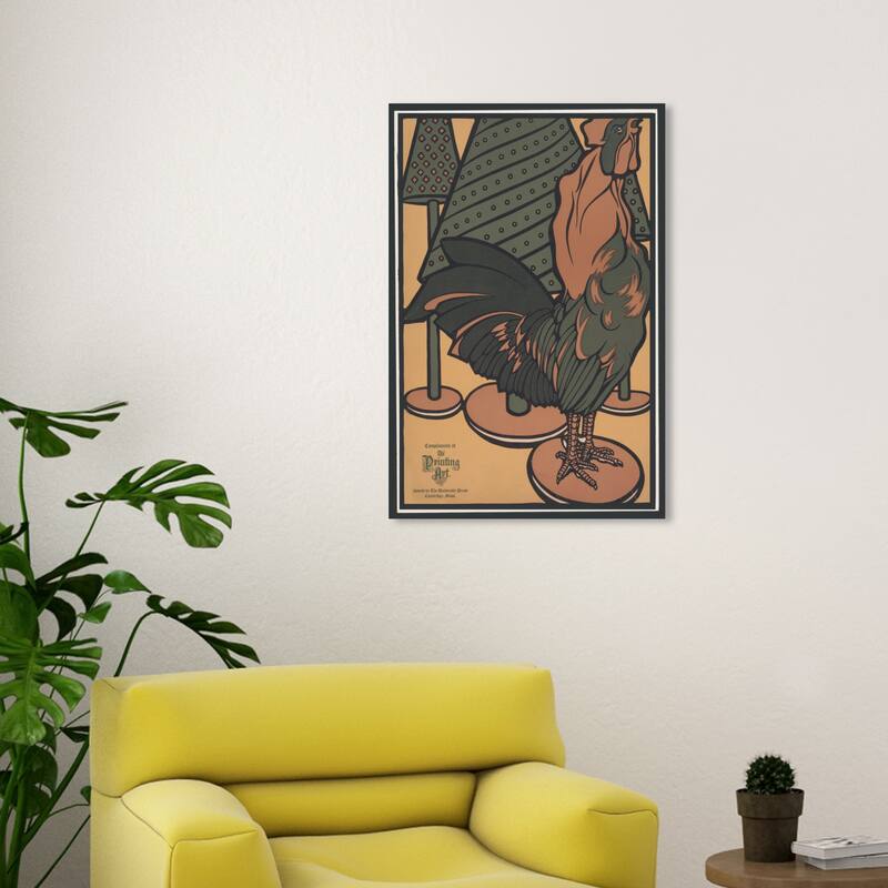 Wynwood Studio Canvas Animals The Printing Art Brown and Ochre Modern & Contemporary Wall Art Canvas Print - 30 x 20