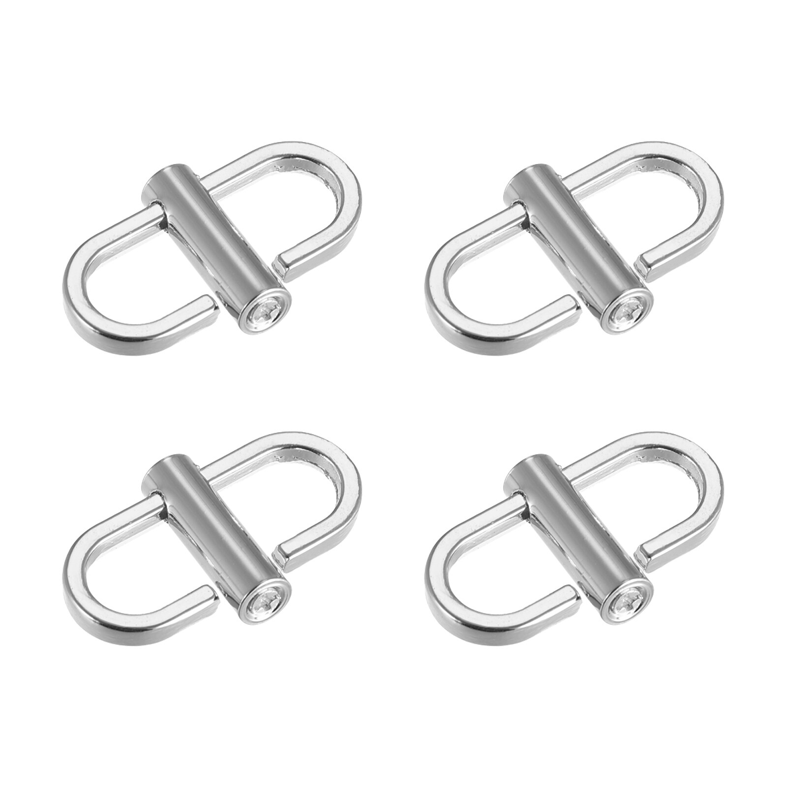 Adjustable Metal Buckles, 4pcs 23x14mm Chain Shortener Bag Strap Clasps, Black