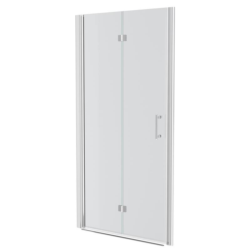 30"W x 72"H Pivot Frameless Swinging Shower Door - Chrome