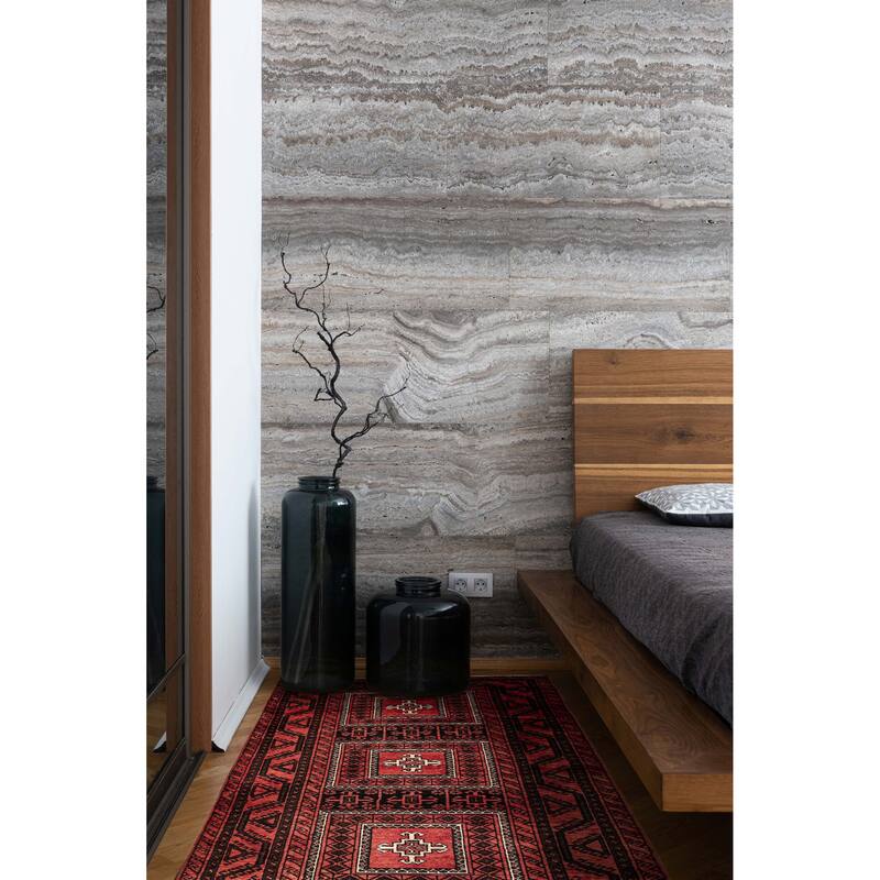 ECARPETGALLERY Hand-knotted Baluch Red Wool Rug - 3'6 x 6'3