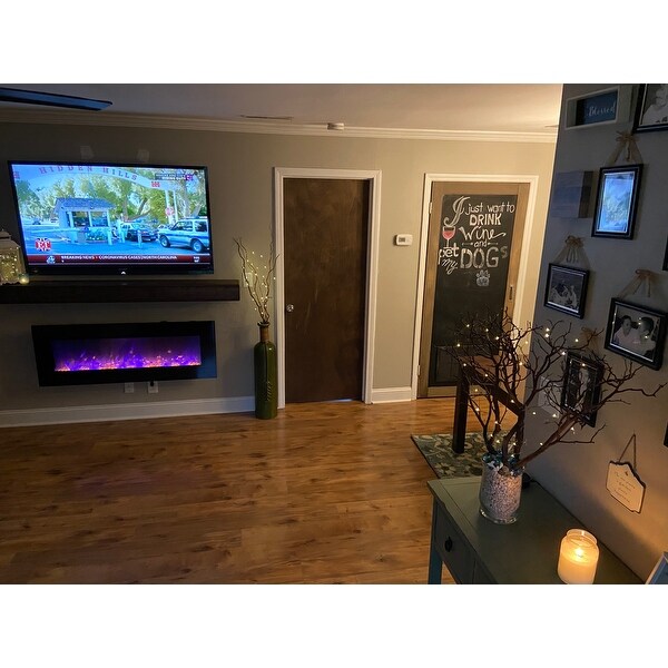 Top Product Reviews For Northwest Wall Mounted 54 Inch Electric Fireplace With Remote 54 X 20 X 4 75 10704972 Overstock