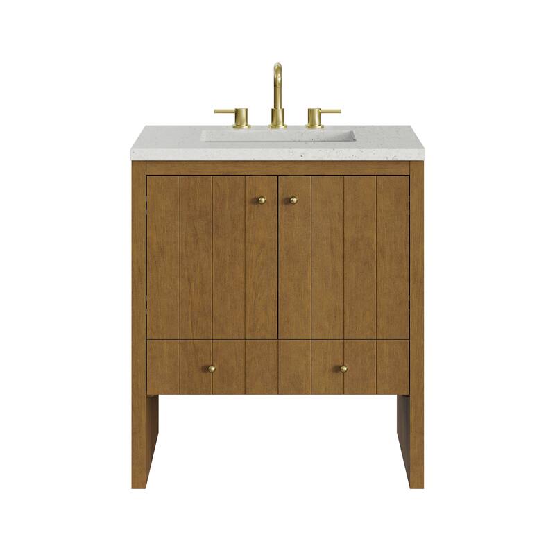 Hudson 30" Single Vanity - Honey Oak/Lime Delight