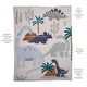 preview thumbnail 3 of 9, Lambs & Ivy Dino-Might 3-Piece Blue/Gray Dinosaur Nursery Baby Crib Bedding Set