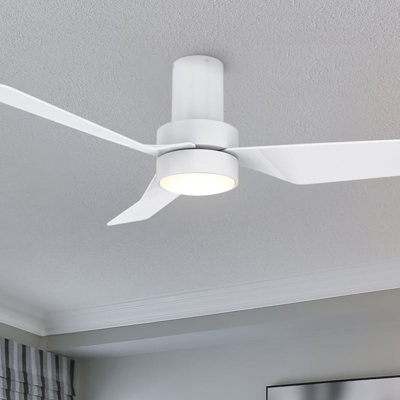 CARRO Nantes 44" Indoor Ceiling Fan with LED Light and Remote Control - White