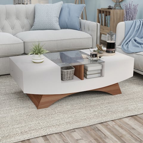 Furniture of America Angelic Contemporary 49-inch 4-shelf Coffee Table