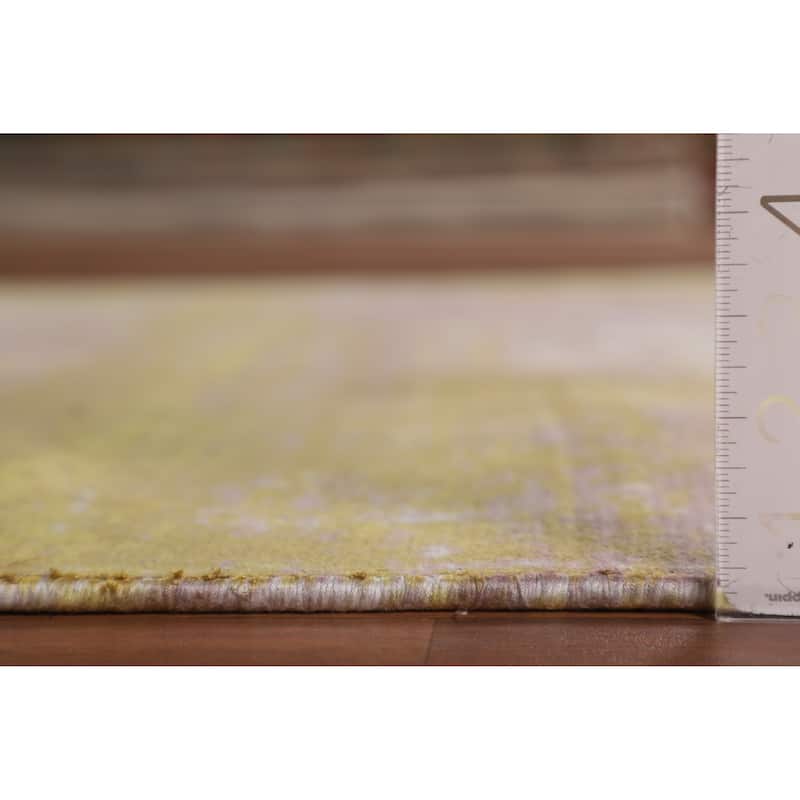 All-Over Abstract Modern Area Rug Hand-Knotted Wool Carpet - 4'10"x 7'9"