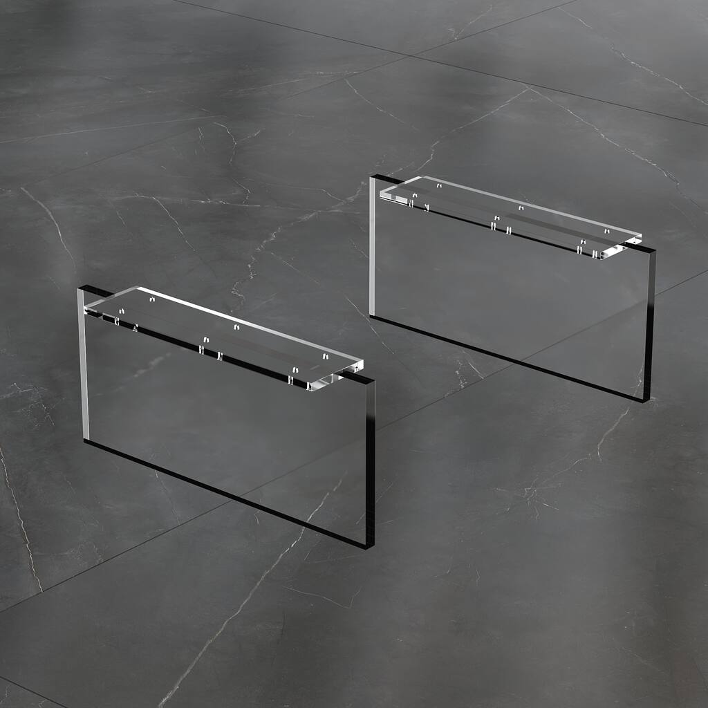 Dowell Series 7009 Vanity Acrylic Leg, 7" (pkg of 2)