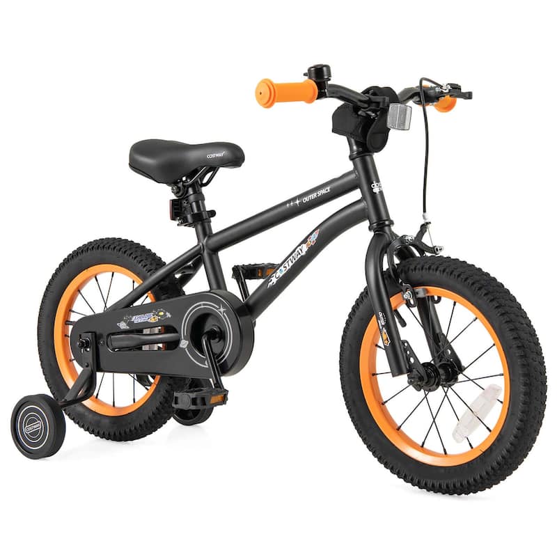 Costway 14/16/18-Inch Kid’s Bike for 4-7 Years Old with Adjustable - See Details - Black-14-Inch