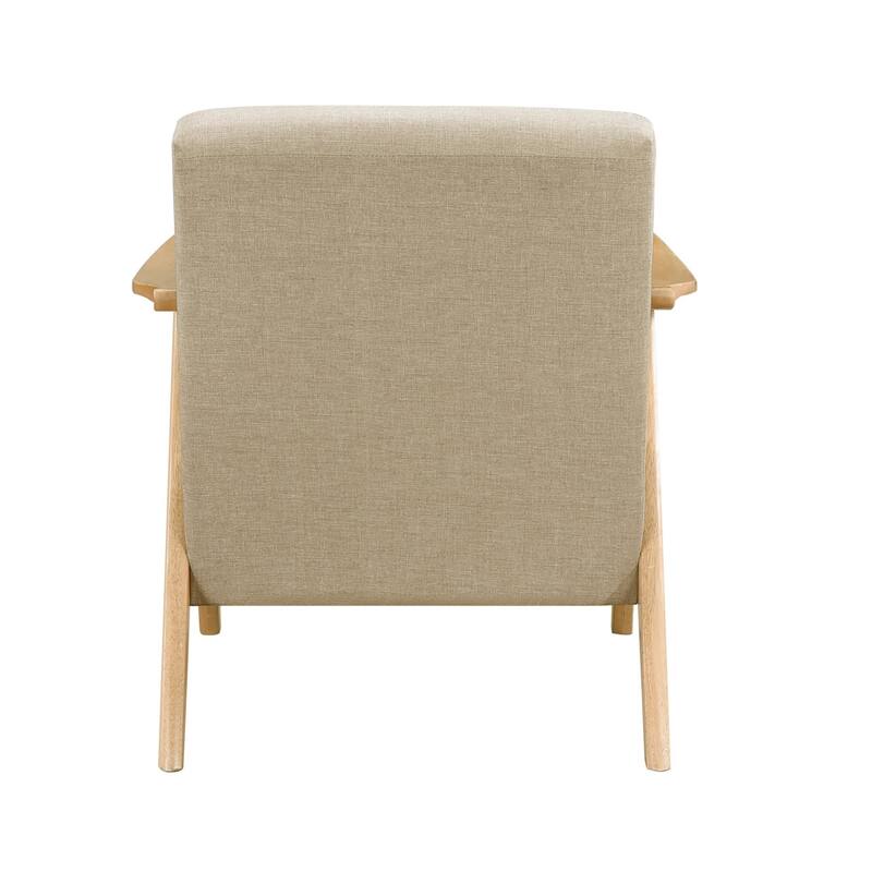 Solid Wood Frame Upholstered Armchair