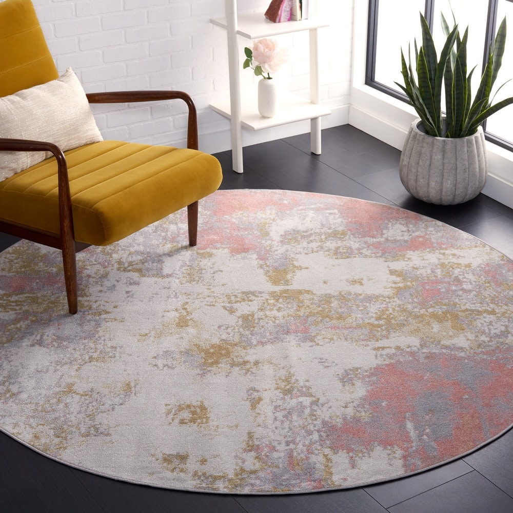 SAFAVIEH Bayside Machine Washable Drahusa Modern Abstract Rug