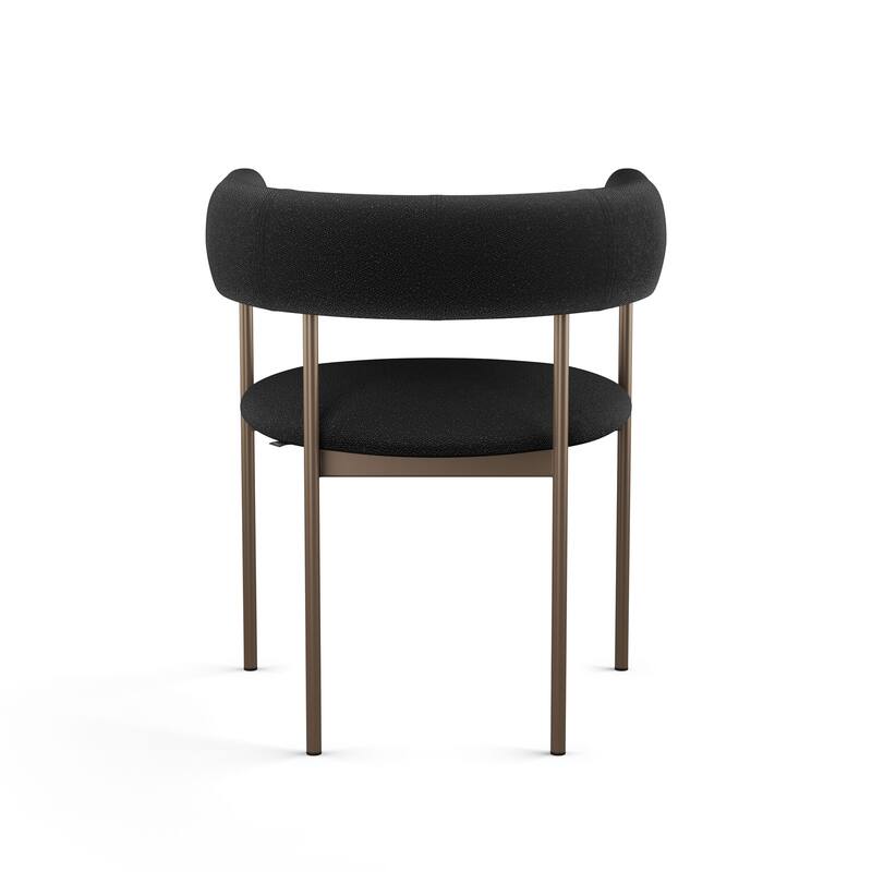 Amisco Julius Upholstered Dining Chair with arms and Metal Legs
