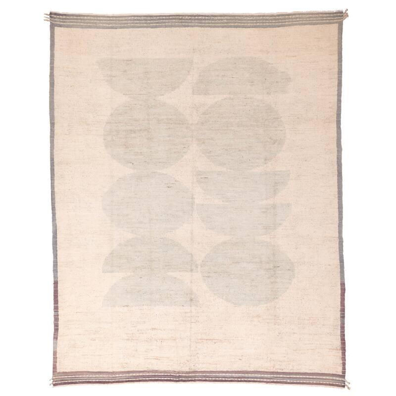 ECARPETGALLERY Hand-knotted Pak Finest Marrakesh Ivory Wool Rug - 9'5 x 11'8