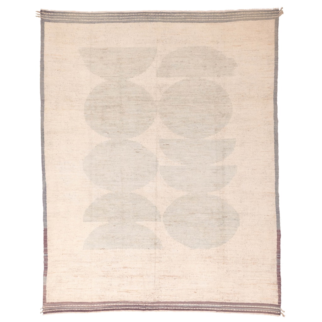 ECARPETGALLERY Hand-knotted Pak Finest Marrakesh Ivory Wool Rug - 9'5 x 11'8