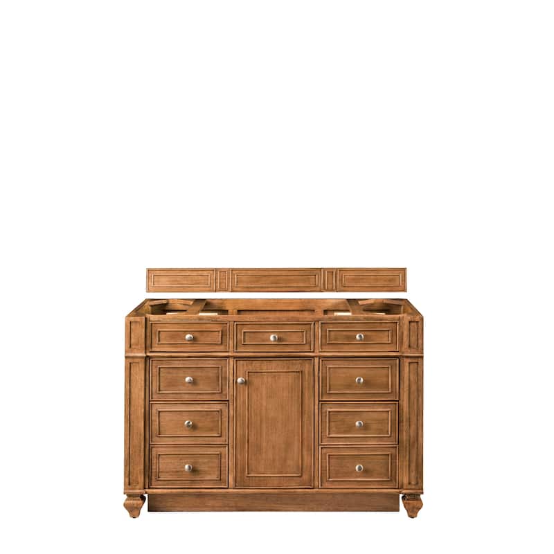 James Martin Vanities Bristol 48" Single Vanity, Saddle Brown - Saddle Brown Cabinet Base Only - No Top