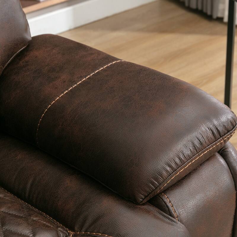 Ebello Leather Electric Power Recliner with Comfortable Footrest for Living Room