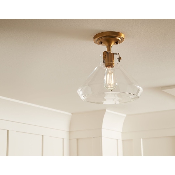 Transitional semi flush mount lighting sale