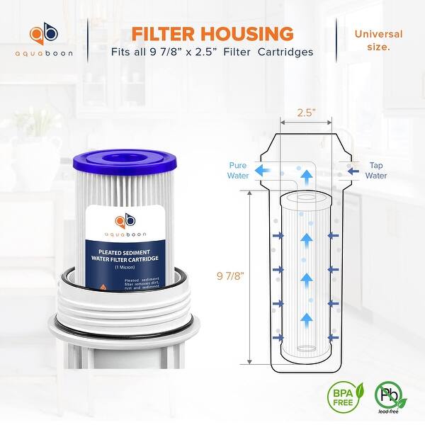 Cartuccia Filtro Acqua 10 Pollici Filtro Acqua Sedimenti 1 Micron - Confezione Da 50 Pezzi | Formato 10x2.5 Pollici | Compatibile Con Molte Marche Filtro Polipropilene 5000 Galloni Cartuccia Filtro Acqua 10 Pollici Filtro Acqua Sedimenti 1 Micron - Confezione Da 50 Pezzi | Formato 10x2.5 Pollici | Compatibile Con Molte Marche Filtro Polipropilene 5000 Galloni