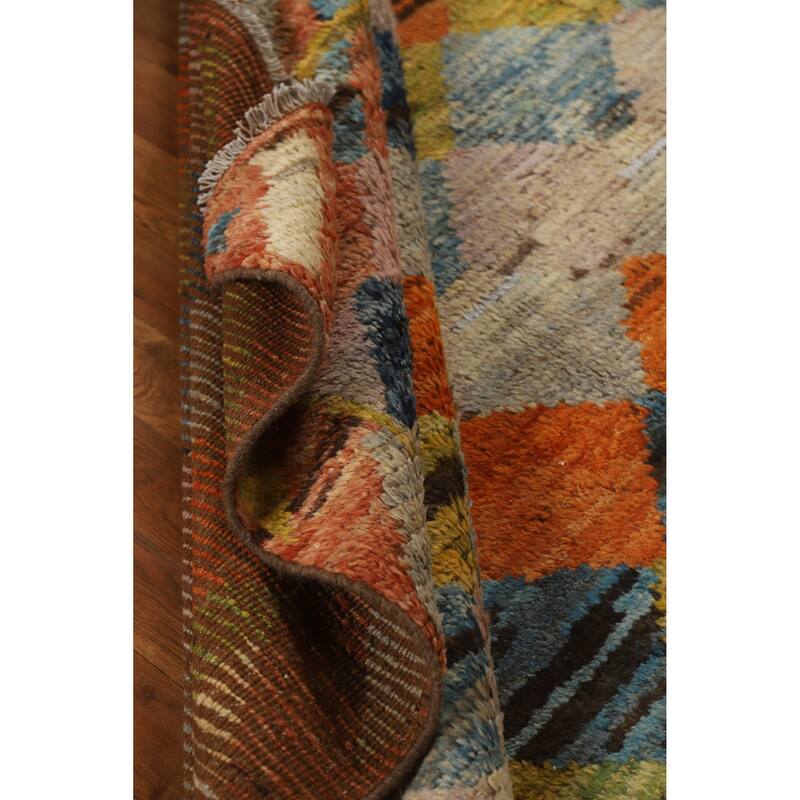 Trellis Moroccan Oriental Area Rug Handmade Multi-Color Wool Carpet - 6'9" x 10'0"