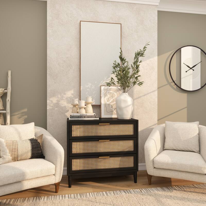 Wood Short Wide Distressed Candle Holder - Set of 3 Black or Brown - Roche River Decor