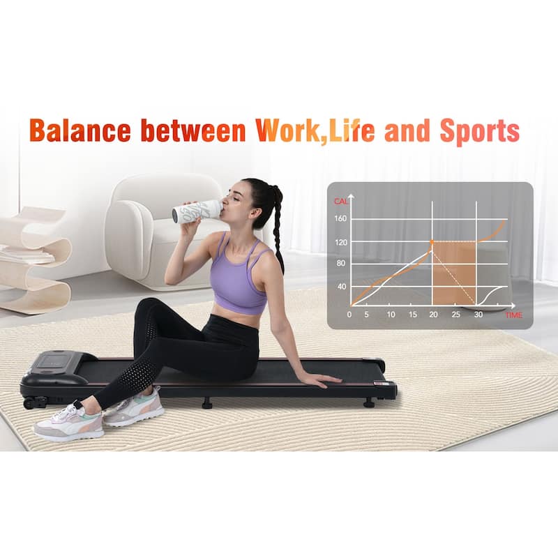Walking Pad Under Desk Treadmill for Home Office, 2.5HP Walking Treadmill With Incline 0.5-4MPH 265LBS Capacity Treadmill