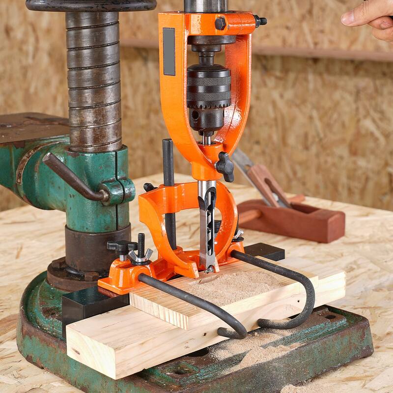 Mortising Attachment for Drill Press - 4 Model Drills - Orange