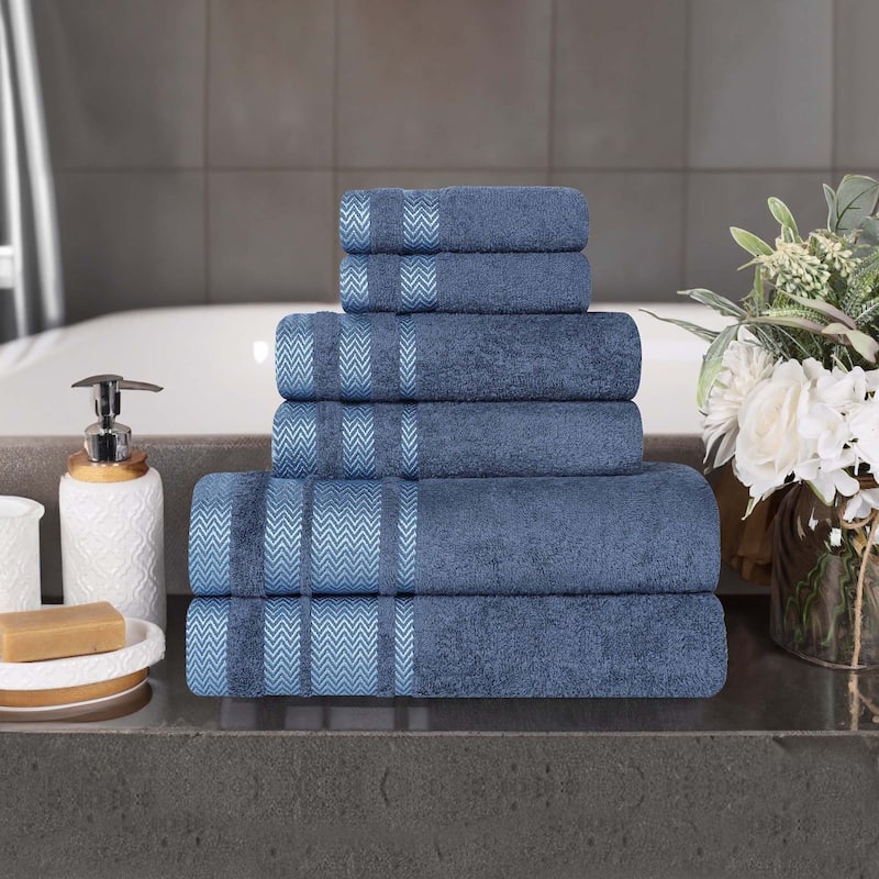 Superior Hays Cotton Medium Weight 6 Piece Bathroom Towel Set