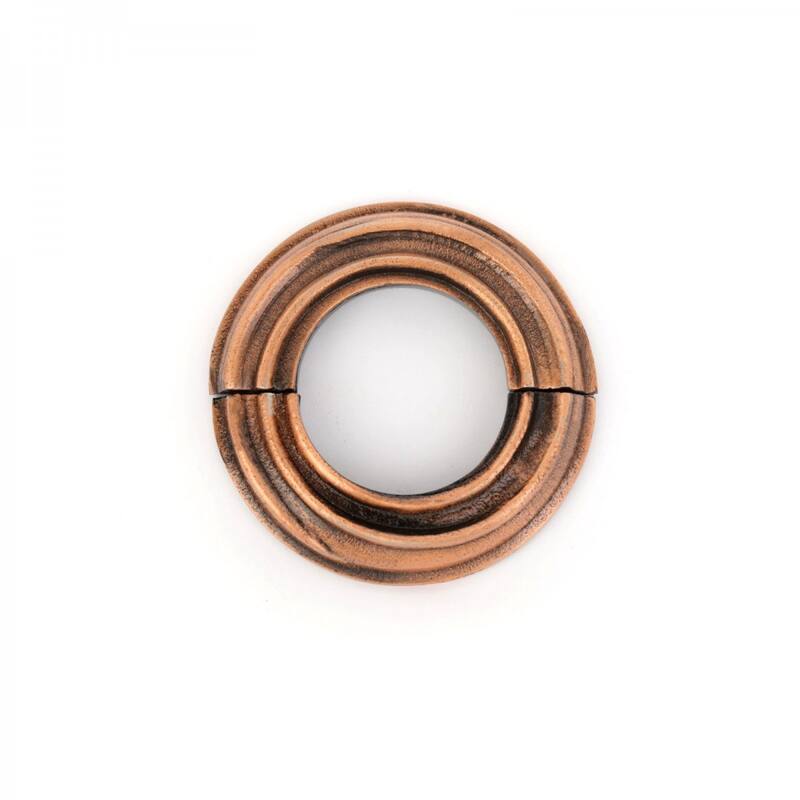 Antique Copper Oil Rubbed Radiator Flange Spiral 1-1/4" (IPS) Pipe Flange: 1-3/4" I D ; 3-1/8" OD Renovators Supply - Brown - Copper