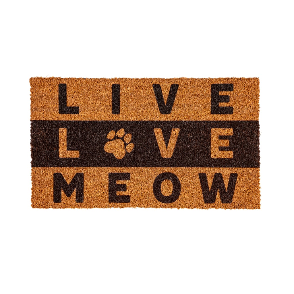 Live Love Meow Coir Mat