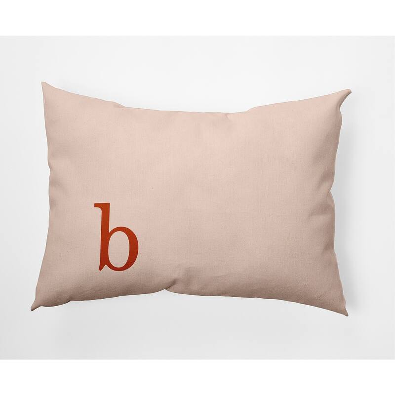 Modern Monogram Decorative Throw Pillow - 14" x 20" - b