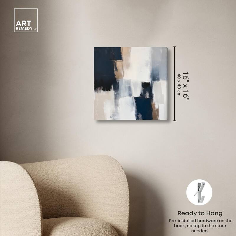 Blue Mood Depth II Canvas by Art Remedy, Gallery Wrapped
