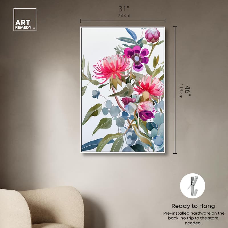 Watery Petals II Canvas by Art Remedy