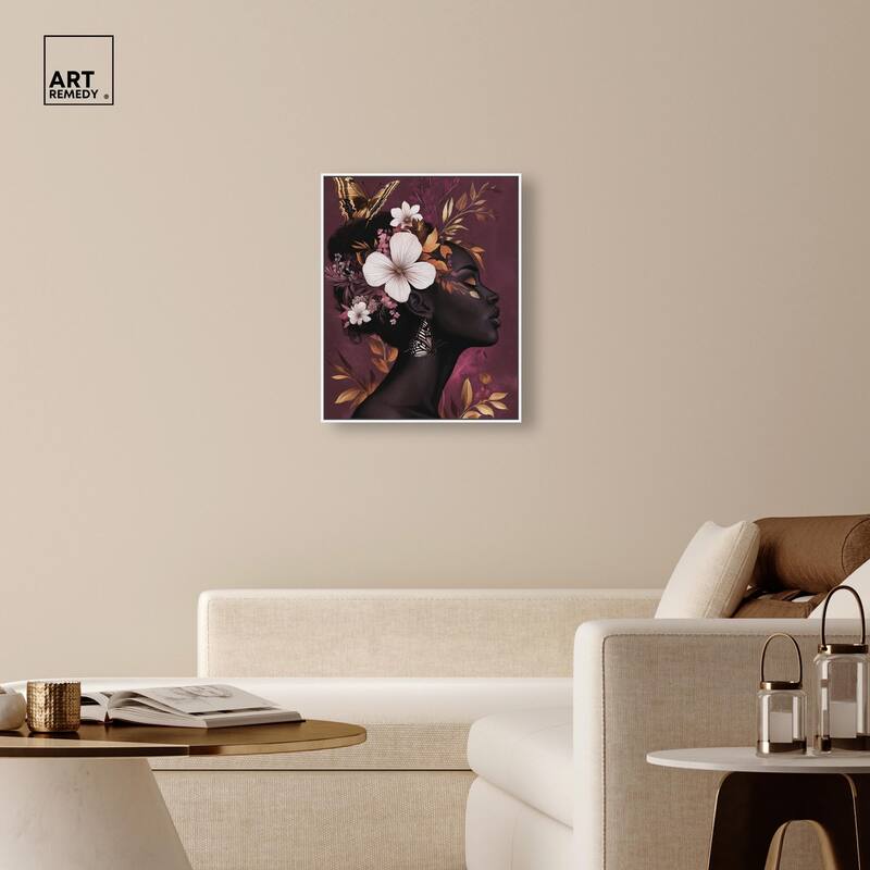 She Blooms in Darkness I Canvas by Art Remedy