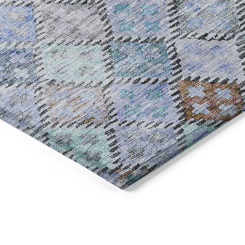 HomeRoots Geometric Transitional Rectangle Outdoor Rug