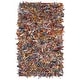 preview thumbnail 124 of 136, SAFAVIEH Handmade Leather Shag Carlijn Modern Decorative Rug 2'3" x 4' - Multi - Rectangle