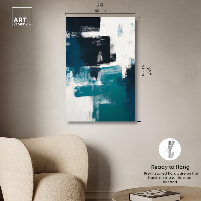 Weight of Teal II Canvas by Art Remedy, Gallery Wrapped