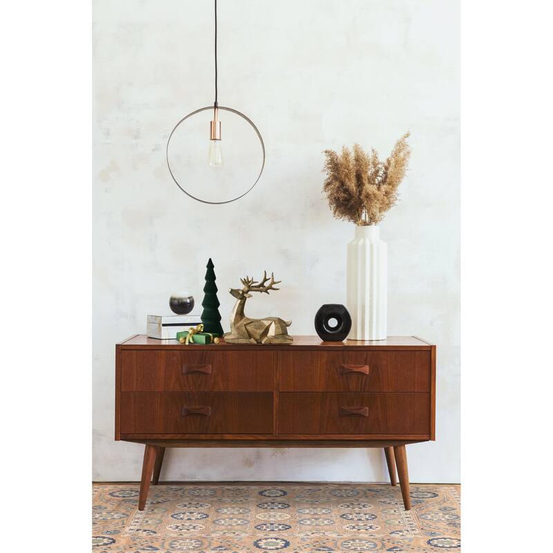 ECARPETGALLERY Hand-knotted Finest Ghazni Light Copper Wool Rug - 6'7 x 9'6