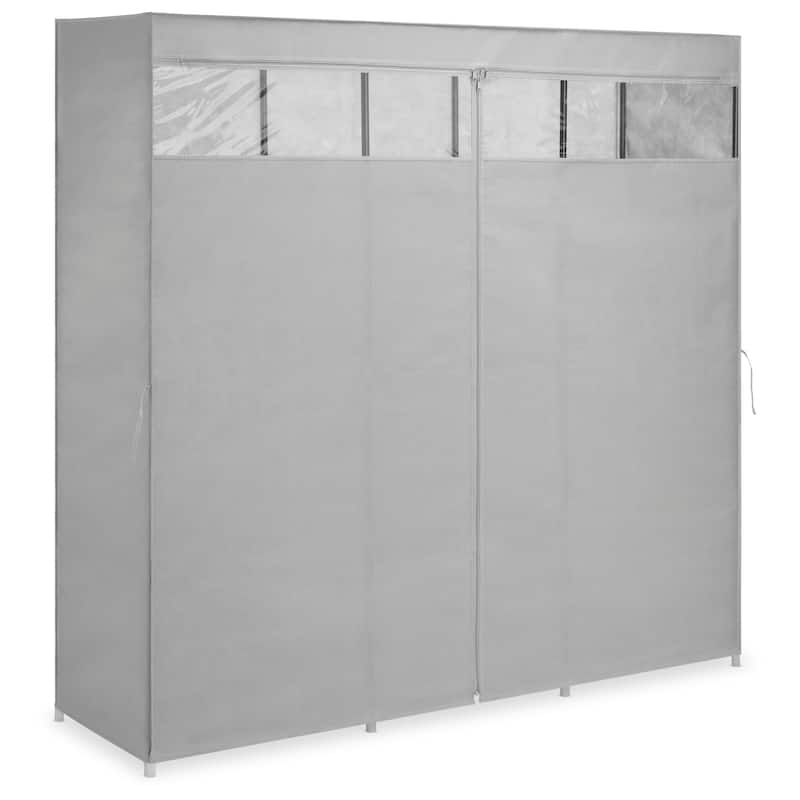 Whitmor Covered Wardrobe with Storage Shelves